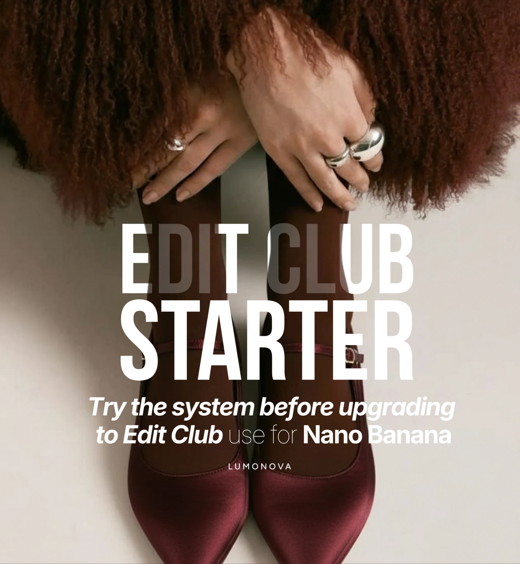 Gratis Lumonova Edit Club Starter, AI prompt systeem om uit te proberen.