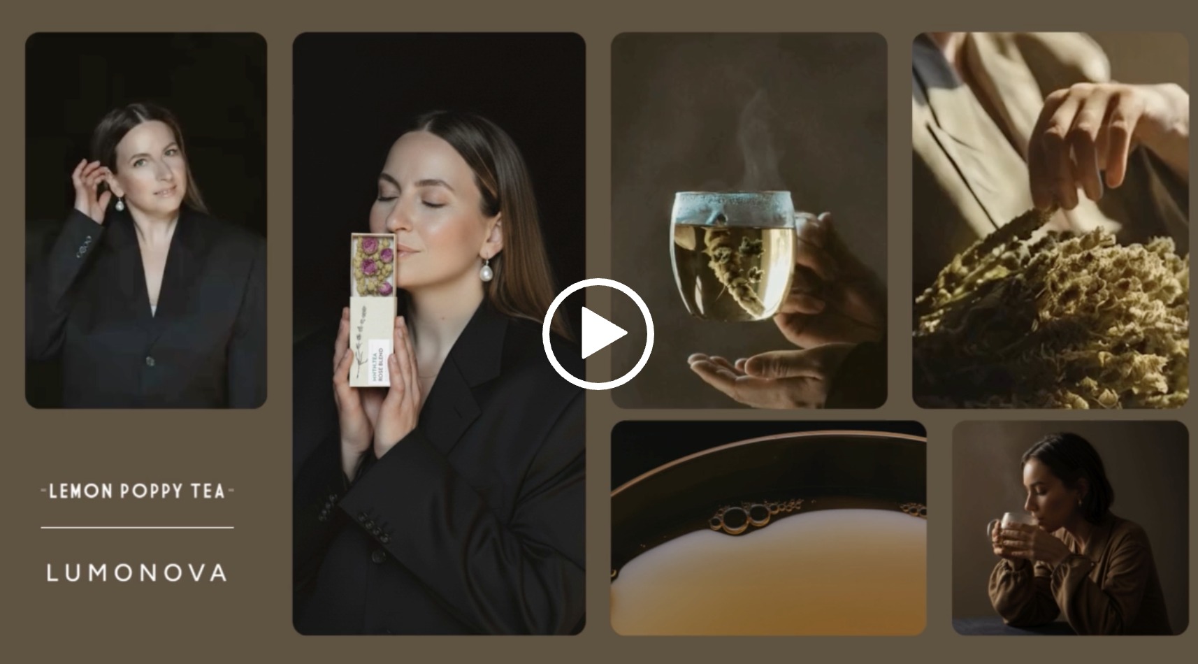 AI campaign imagery created by Lumonova for Lemon Poppy Tea