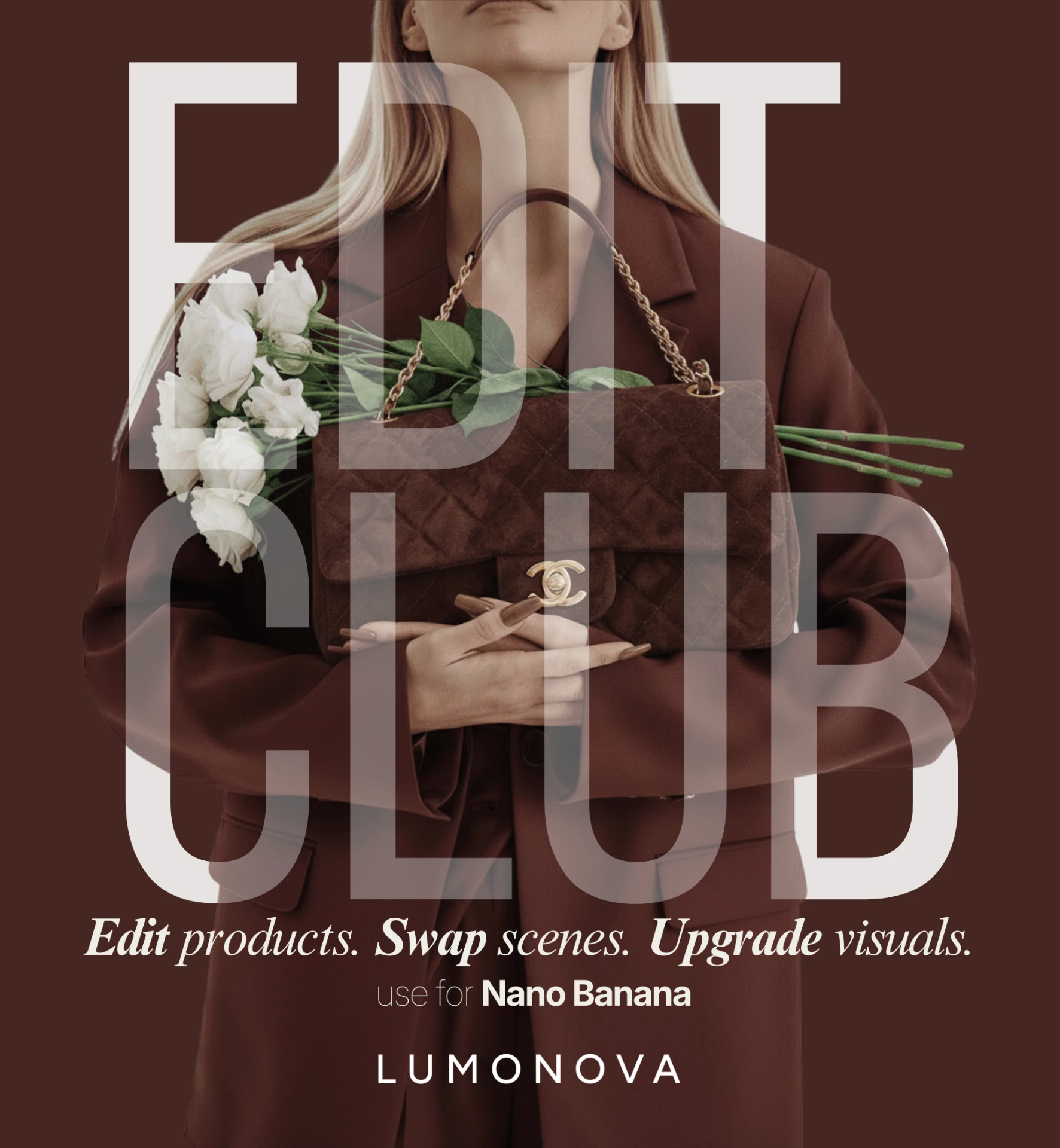 Lumonova Edit Club, AI prompt systeem om producten in beelden te wisselen.